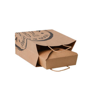 Bolsas de Papel Kraft Marrón con Logotipo Personalizado, Ecológicas, Impresas en Offset, para Comida para Llevar, para Restaurantes y Supermercados - Product Image 2