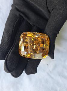 Diamante Moissanita de 143 quilates con corte cojín, color champán, para la elaboración de joyas. - Product Image 5