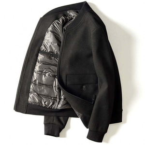 Chaqueta Acolchada con Capucha para Hombre, Color Verde Oliva, Corte Regular, Cierre Frontal con Cremallera, Cuello Alto, Forro de Algodón, Ropa Casual de Invierno, Color Sólido - Product Image 5