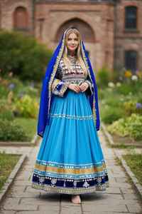 Robes traditionnelles afghanes pour femmes, couleurs et tailles personnalisables, prix de gros, tissu en filet respirant pour les fêtes, fabriqué au Pakistan - Product Image 4