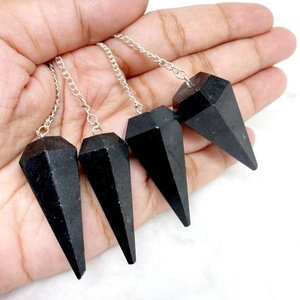 Péndulo de turmalina negra de cristal, Péndulo de espiga de alta calidad, venta al por mayor - Product Image 3