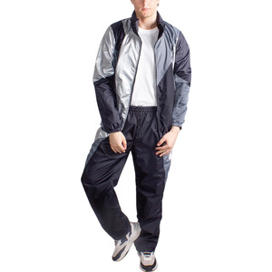 Conjunto Deportivo para Hombre con Bloques de Color, Ropa Deportiva Ligera de Poliéster, Cierre de Cremallera de Manga Larga con Bolsillos Laterales, Ropa de Primavera - Product Image 1