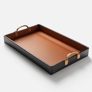 Colección de bandejas ejecutivas de cuero Royal Artisan, elaboradas con materiales refinados para espacios de comedor y hostelería sofisticados. - Product Image 3