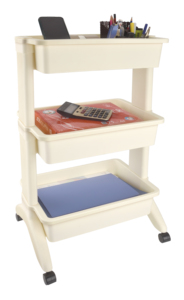 Three-Layer Plastic <b>Storage</b> <b>Cart</b> with Wheels for Living Room Multifunctional Organizer Rack Modern Style - Product Image 5