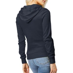 Sudadera de fitness de invierno personalizada de felpa sólida con cremallera de 1/4 y cuello alto, tipo crop, de poliéster y elastano, para mujer - Product Image 2