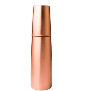 Bouteille d'eau en cuivre pur, thermos portable au design minimaliste, gourde de voyage avec couvercle, écologique et personnalisable - Product Image 2