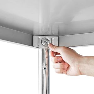 Scaffale Doppio a Due Livelli in Acciaio Inossidabile Regolabile in Altezza 12 x 72 Pollici per Cucina Commerciale - Product Image 6