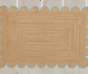 <b>Boho</b> Farmhouse Handmade Jute <b>Rug</b> Scalloped Border Braided Natural Area Carpet - Product Image 3