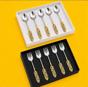 Ensemble de cuillères en acier inoxydable de style antique, vaisselle pour la maison et la cuisine, cuillères vintage pour la table à manger, restaurant et hôtel - Product Image 5