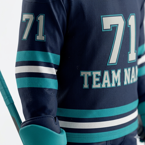 Jersey de Hockey sobre Hielo Personalizado al por Mayor OEM |   Tela de malla transpirable |   Uniformes de Hockey con Logotipo, Fabricante OEM de Uniformes de Hockey sobre Hielo - Product Image 4