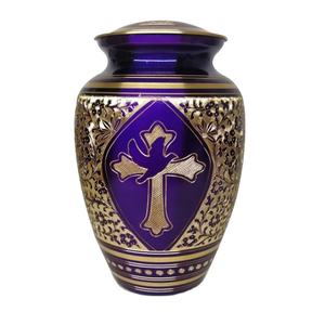 Urna de Cremación para Adultos con Diseño de Cruz y Pájaro en Vuelo, Urnas Metálicas para Cenizas, Recuerdo, Urna Funeraria de Latón para Cenizas Humanas - Product Image 1