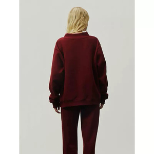 Women's Embroidery Color Block Letter Cotton Sweatshirt Mockneck <b>Long</b> <b>Sleeve</b> Pullover <b>Tops</b> - Product Image 5