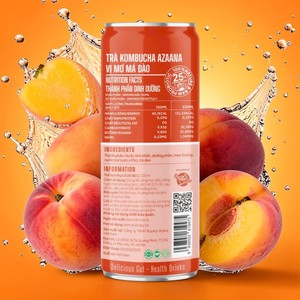 Peach Apricot Kombucha Probiotic Fermented Tea <b>Beverage</b> Ready to Drink Custom OEM Wholesale Supplier - Product Image 5