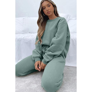 Conjunto de Sudadera con Capucha Oversize y Pantalones Cortos de Pierna Ancha de Felpa Elástica para Mujer, Estilo Urbano Esencial, 2 Piezas - Product Image 4