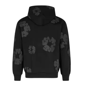 Sudadera con Capucha Personalizada al por Mayor, Estilo Urbano Otoñal, Negra, de Felpa, Gruesa, 100% Algodón, Unisex, con Bolsillo Bordado, Último Modelo - Product Image 2