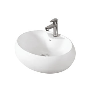 Lavabo de Sobremesa de Cerámica Blanca de Diseño de Lujo, de Alta Calidad, Ampliamente Utilizado, con Certificación ISO, Suministro al por Mayor - Product Image 1