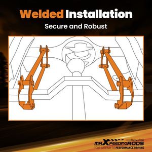 Truck Suspensions <b>Kit</b> 24\" Bars Rod Rear <b>Weld</b>-On Parallel 4 Link for Classic Rat Truck C33183196 - Product Image 4