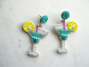 <b>Earrings</b> Seed Beads Embroidery <b>Earrings</b> Beautiful Color Beads Purple ,yellow , <b>Green</b> Lobster Multi - Product Image 6