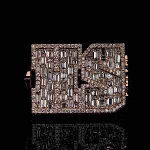 Anillo de Compromiso de Plata de Ley 925 con Diamante Moissanite VVS, Chapado en Oro, Estilo Hip-hop para Hombre y Mujer, Gran Venta - Product Image 1