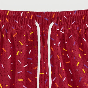 กางเกงขาสั้นเบสบอลผู้ชายสไตล์ไฮสตรีทสุดเทรนดี้ ผ้าโพลีเอสเตอร์/คอตตอน ระบายอากาศได้ดี แห้งเร็ว เอวสูง ปิดด้วยยางยืด - Product Image 4