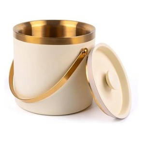 Cubo de Hielo Metálico Dorado para Champán, Cubo para Botellas de Cerveza, Ideal para Fiestas y Discotecas - Product Image 6