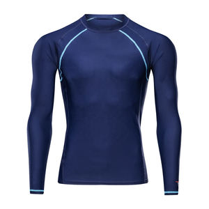 OEM <b>Men's</b> High Collar Quick Dry <b>Compression</b> <b>Shirt</b> Long Sleeve Breathable Rash guard Factory Supply Fortleo - Product Image 3