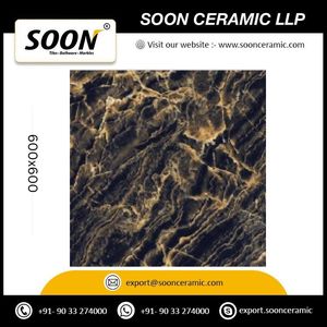 กระเบื้องบุผนังลายหินอ่อนเคลือบนิเกิล ขนาด 600x600 มม. หนา 20 มม. ผิวมันเงา ลายหินธรรมชาติ สำหรับตกแต่งภายใน ป้องกันแบคทีเรีย - Product Image 4