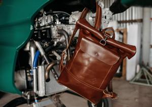 Handcrafted Real Leather <b>Roll</b> Top Rucksack Heavy Duty Business Laptop Bag For Global Wholesale Distribution LTBP-0253 - Product Image 3