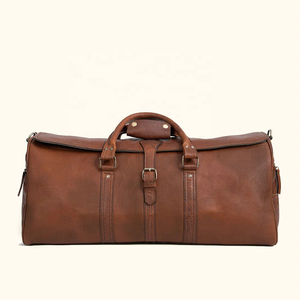 Sac de voyage pour homme en cuir véritable de haute qualité, personnalisable, sac de week-end, sac de voyage en cuir véritable pour homme, vente en gros - Product Image 4