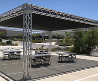 Structure de scène portable en aluminium pour les performances d'ensembles de petite taille et la location d'événements, système de support robuste pour l'éclairage et l'audio
