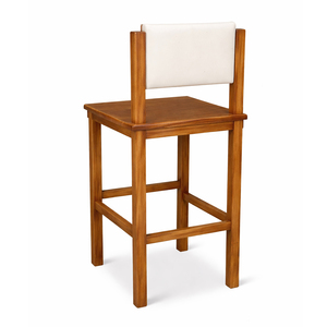 Chaise de bar Nico de style mid-century moderne, best-seller, en bois, avec dossier rembourré, pour salle à manger, café, restaurant, hôtel, qualité supérieure, solide - Product Image 2