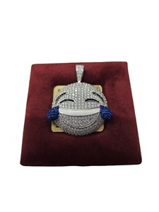 Pendentif élégant personnalisé en moissanite glacée 5-6 carats, sertissage pavé, certifié GRA, en argent sterling 925, bijoux pour homme - Product Image 4