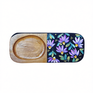 Plateau de service décoratif en bois imprimé pour le thé, le café, les collations, le petit-déjeuner dans la cuisine - Product Image 2