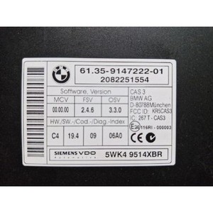 Módulo del Sistema de Acceso al Vehículo (CAS3) para BMW Serie 5 2007-2012, Usado, OEM 6135914722201 - Product Image 2