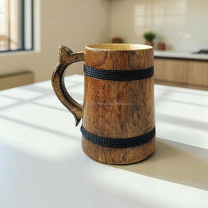 Taza de Madera de Olivo Wonder Full, Taza de Madera para Espresso, Taza de Madera Natural Ecológica para Bebidas Frías y Calientes de FWE - Product Image 1