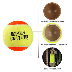 Balle de beach tennis en feutre aiguilleté acrylique souple orange, homologuée OEM 2026 Professional Stage 2, avec logo personnalisé - Product Image 6