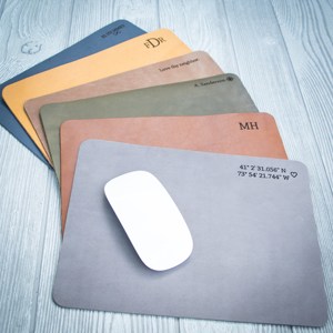 Alfombrilla de ratón de cuero de grano completo de lujo con base antideslizante, bloc de escritura personalizado, pedido al por mayor para oficina LMP-0034 - Product Image 3