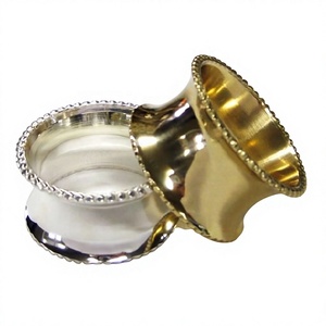 Gold Silver Metal Napkin Rings for Elegant Table Top Decoration Eco-Friendly Durable for Home Restaurant Wedding Christmas - Product Image 1