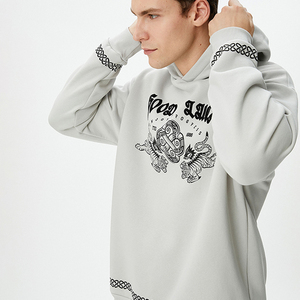 Sudadera con Capucha Unisex Extra Grande de Algodón con Diseño de Logotipo Frontal, Sudadera de Invierno de Secado Rápido, Tela de 300g, Lavado Ácido, Hecho en Pakistán - Product Image 4