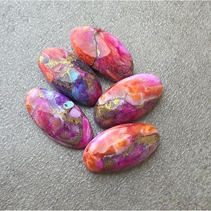 Turquesa Rosa Espinosa, Cabujón Ovalado Grande, Piedra Preciosa Natural Calibrada |   Disponible en Todos los Tamaños - Product Image 3