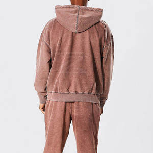 Sweat à capuche à manches longues pour homme, effet délavé vintage, confortable, coupe oversize, tendance - Product Image 6