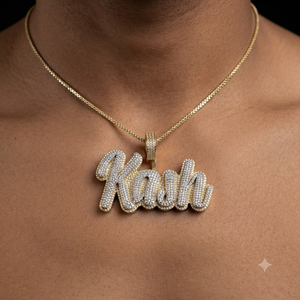 Collar Unisex de Hip Hop con Letra Inicial Personalizada, Chapado en Rodio sobre Plata Sólida 925, con Diamante Moissanita, Colgante de Aniversario - Product Image 2