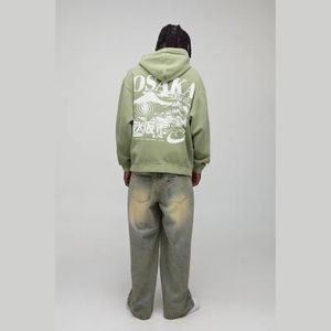Sudadera con capucha de diseño casual para hombre, de alta calidad, con logotipo personalizado, talla grande, personalizable con bordado en seda y estampado en relieve, estilo vintage, oversize. - Product Image 2