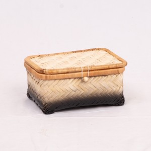 Bamboo bento box fruit cake storage <b>boxes</b> <b>empty</b> <b>gift</b> hamper container oval weaving lid basket - Product Image 3