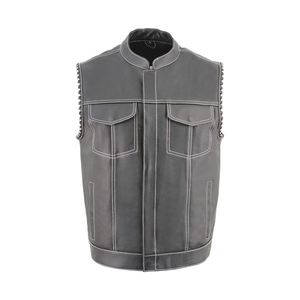 New Arrival Comfortable Breathable Winter Warm Men Leather <b>Vest</b> Wholesale Price Unique Design Men Leather <b>Vest</b> - Product Image 4