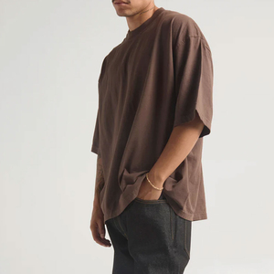 Camiseta Oversize para Hombre Estilo Ruff, Algodón Lavado Vintage, Streetwear Oversize, Tejido Grueso, Cuello Redondo, Moda Casual, Suave - Product Image 4