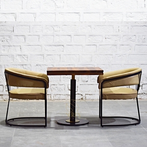 Wood Cafe <b>Table</b> Round Dining <b>Table</b> Metal Pedestal Restaurant Side <b>Table</b> <b>Bistro</b> Furniture - Product Image 1