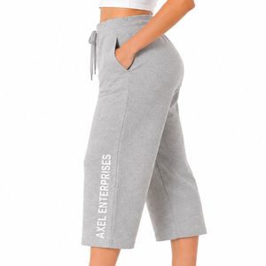 <b>Women</b> <b>Trouser</b> Casual <b>Cropped</b> Relaxed Fit Pants Relaxed Fit Soft Feel <b>Elastic</b> <b>Waist</b> Drawstring <b>Waist</b> Side Pockets Easy Comfort - Product Image 4