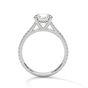 Bague en Moissanite de Qualité Supérieure avec Diamant Rond pour Femme, Bague Ajustable en Or Blanc pour Fête, Mariage, Usage Quotidien, Bijoux - Product Image 3