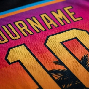 Maillot de hockey sur glace personnalisé sublimé, col en V, manches trois quarts, imprimé tropical, vêtements de sport d'été - Product Image 6